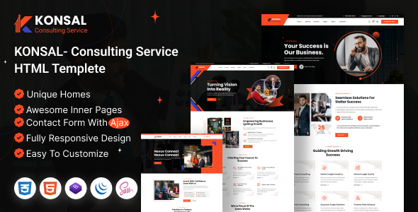 Konsal - Corporate Business & Consulting HTML Template