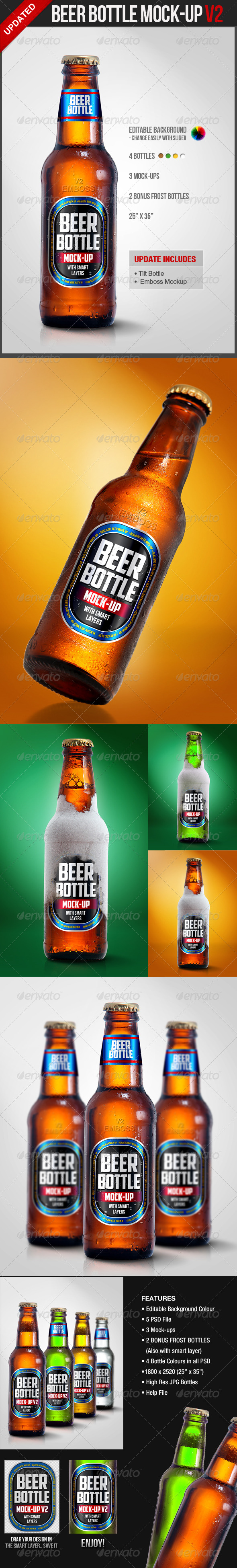 Beer Bottle Mock-Up V2 - Food and Drink Packaging