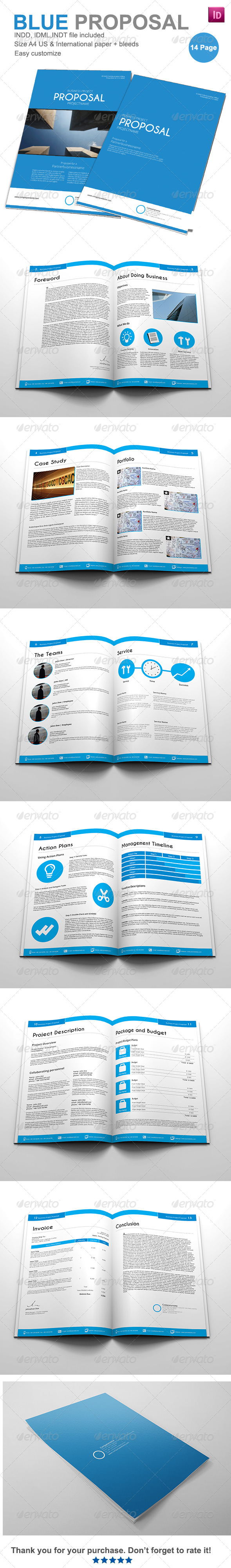Gstudio Blue Proposal Template - Proposals & Invoices Stationery