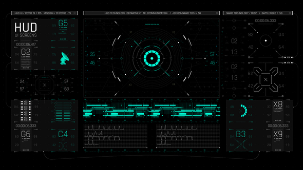 HUD UI Game Interface 06 Elements template preview