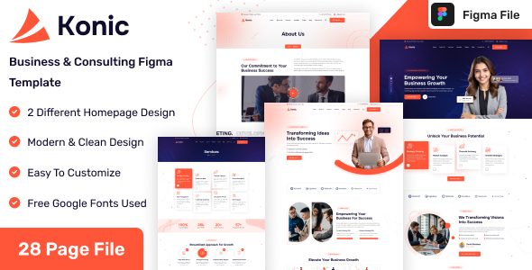 Konic - Business & Consulting Figma Template