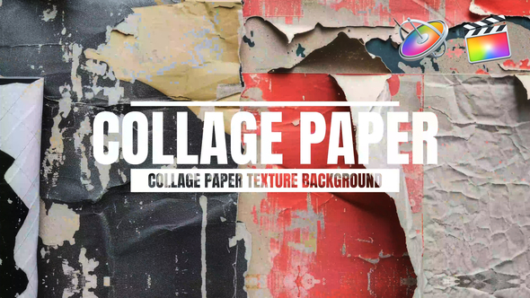 Collage Paper Texture Paper Background Final Cut | Motion