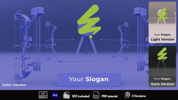 Archery Sports Intro Logo Stings template preview