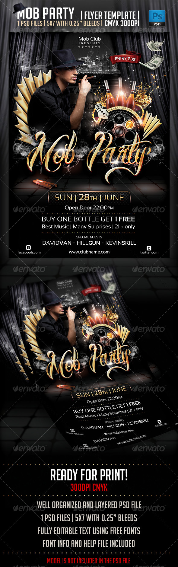 Mob Party Flyer Template - Flyers Print Templates