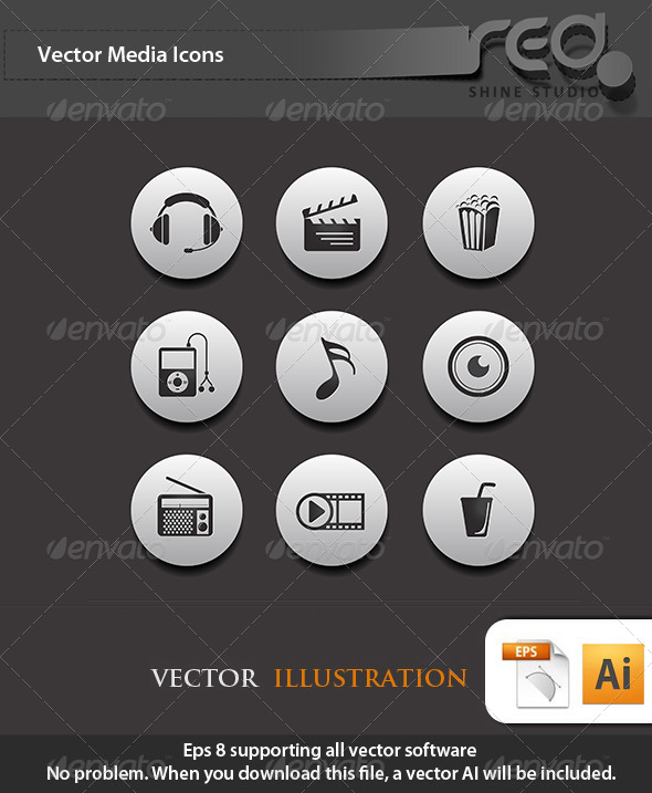 Media Icon Vector Pack 2 - Web Elements Vectors