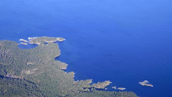 Stunning View Of Lasqueti And Texada Islands In The Strait Of Georgia In British Columbia, Canada - alt