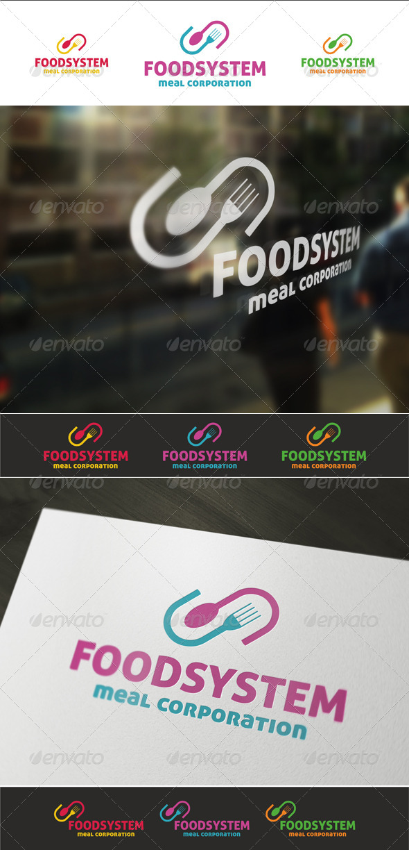 Food System Restaurant Logo