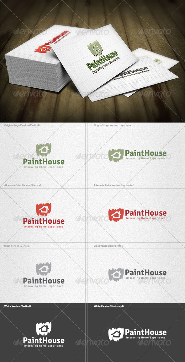 Paint House Logo - Buildings Logo Templates