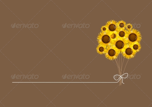 Abstract Colorful Background with Flowers. - Flowers & Plants Nature