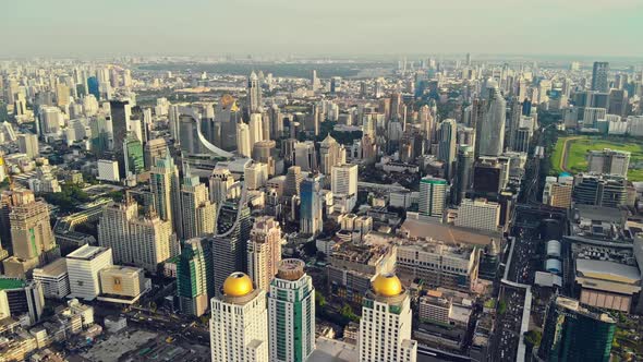 Aerial View of Bangkok Streets in a Daytime. alt