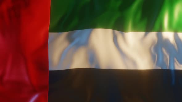 UAE Flag / United Arab Emirates Flag with Edge Bump