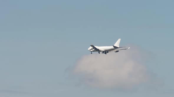 Long Shot of a Huge Plane in the Sky