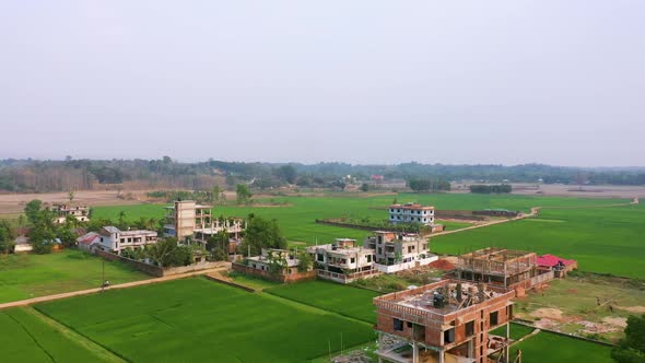 Building Construction Khagrachari Bangladesh Aerial Drone Sc01