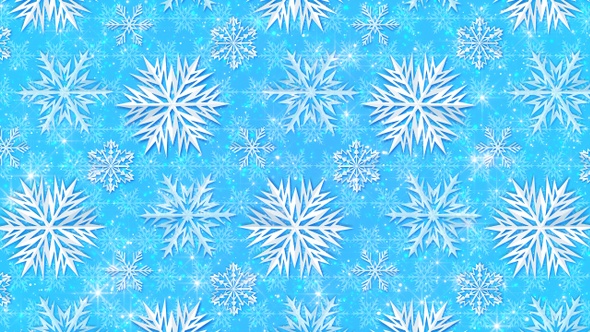 White Snowflakes Background