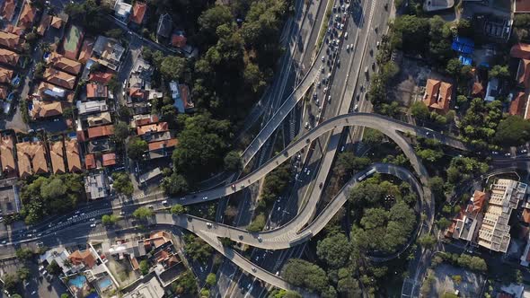 bridge over busy avenue, capital of latin America