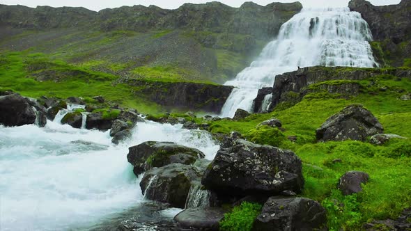 Dynjandi Waterfall in Iceland