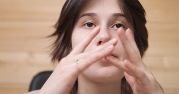 Portrait of Woman Feeling Stress Depression