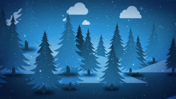 Winter Forest Loop Background alt