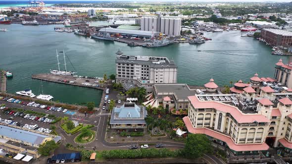 Bird's Eye View of the Capital of the Island of Mauritius the City of Port Louis