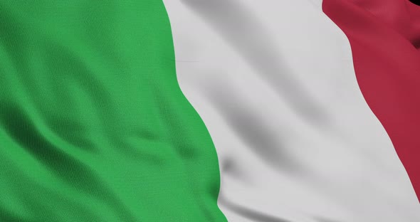 Italy Flag Waving Animation