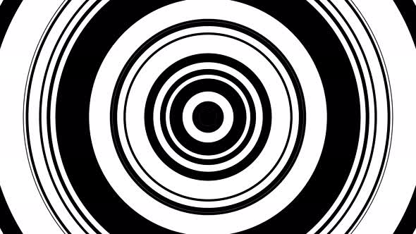 Black and white circles animation