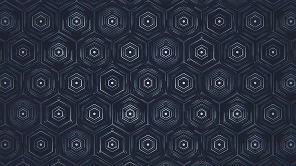 Dark Blue Hexagonal Pattern