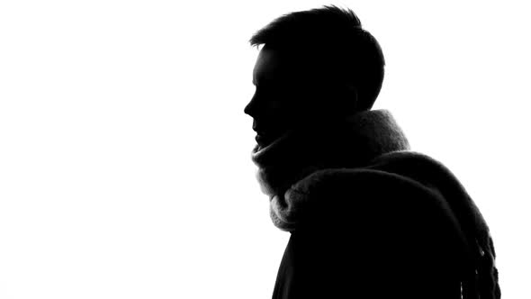 Young Male Coughing, Suffering From Throat Pain and Temperature, Feeling Weak alt