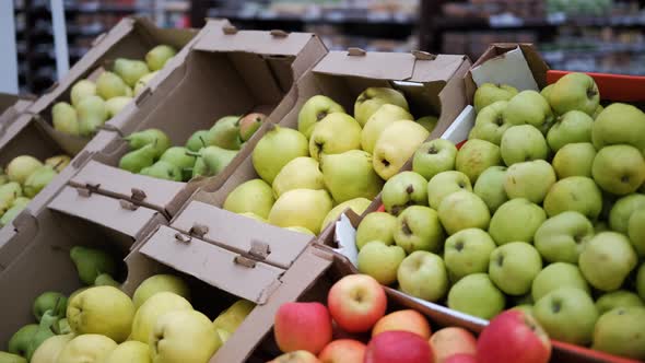 Young Woman Buying Fruits in a Grocery Store alt