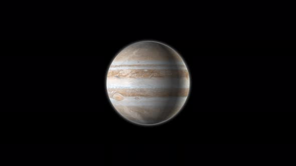 planet Jupiter animation.  Vd 1122 alt