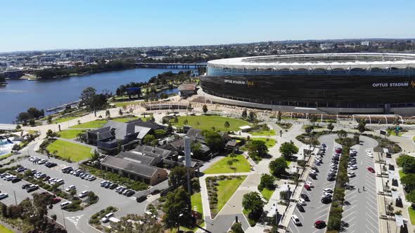 Aerial View of a Stadium in Australia