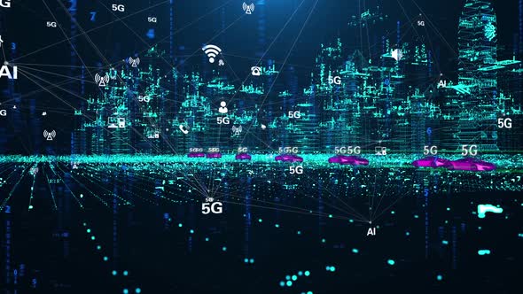 5g Internet Of Things Technology Smart City Internet Of Things Vehicles Automatic Driving alt