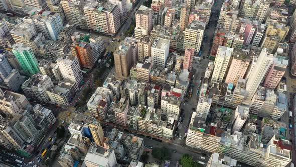 Top view of Hong Kong city alt