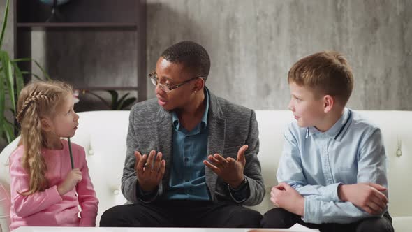 Teacher Explains Topic to Bored Boy and Little Sister alt