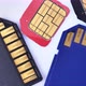 Memory Cards and Sim Cards Rotate Closeup - VideoHive Item for Sale