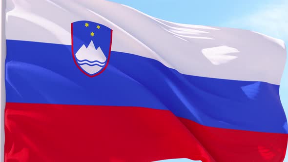 Slovenia Flag Looping Background