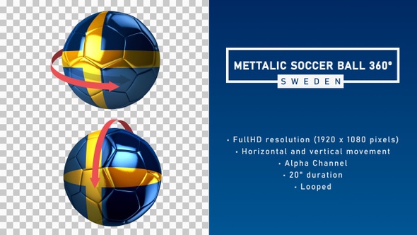 Metallic Soccer Ball 360º - Sweden