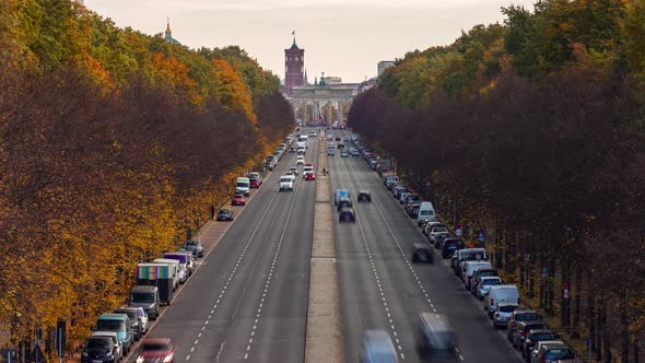 Berlin Cityscape Day Time Lapse in autumn season, Berlin, Germany ...