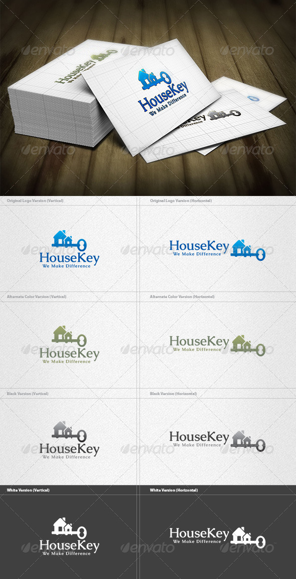House Key Logo - Buildings Logo Templates