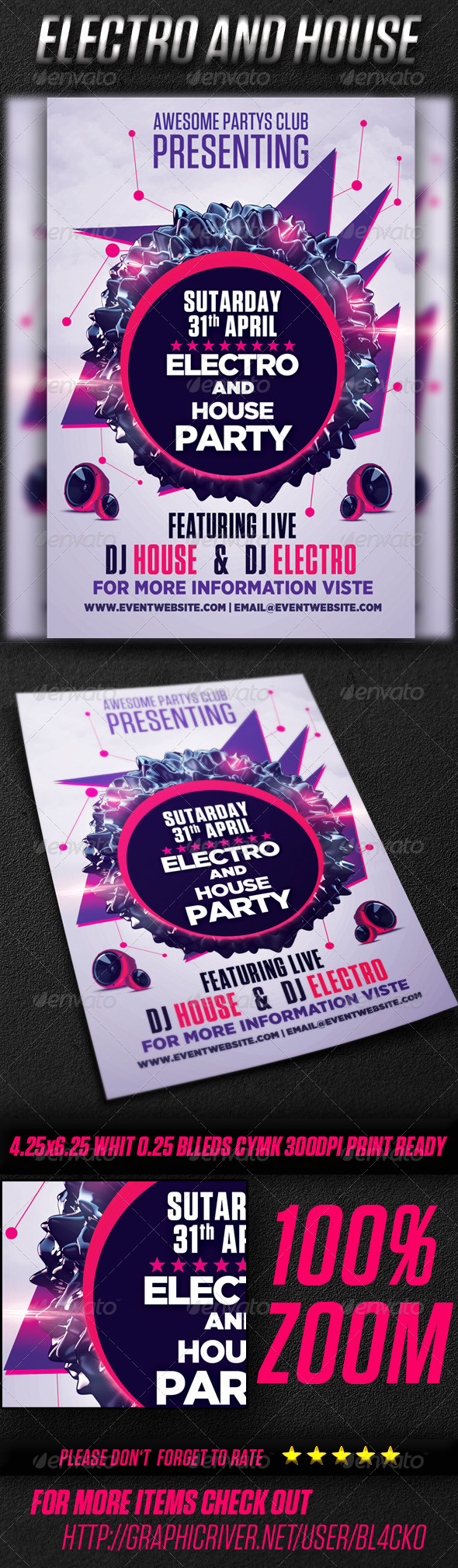 Electro And House Party Vol2 - Events Flyers