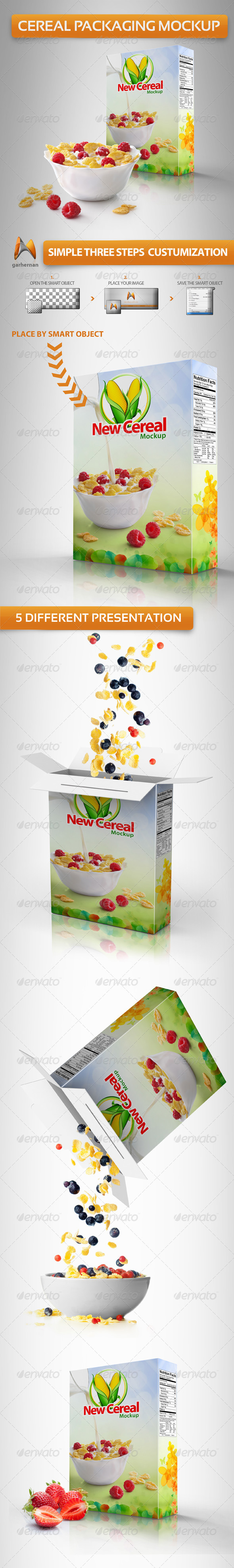 Download Cereal Packaging Mockup by garhernan | GraphicRiver