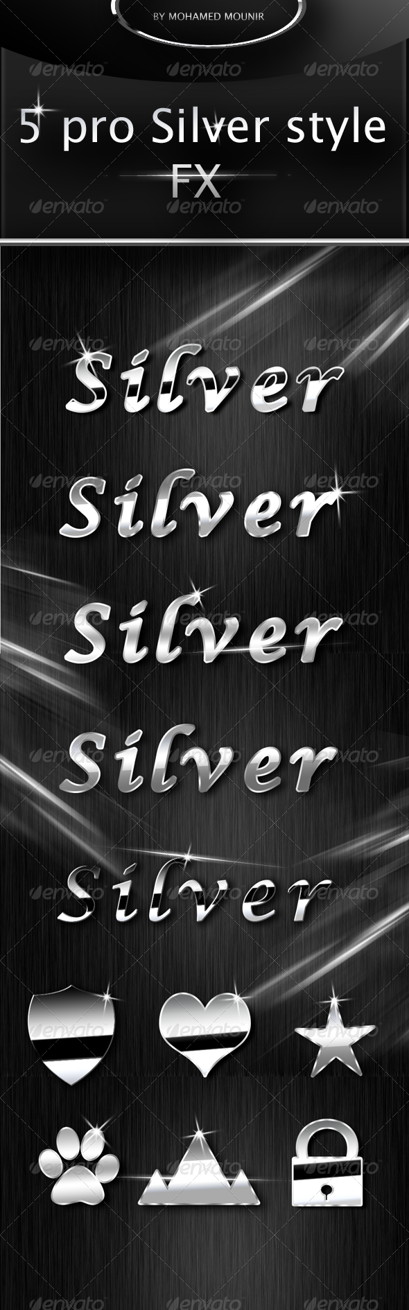 Silver Text Styles - Text Effects Actions