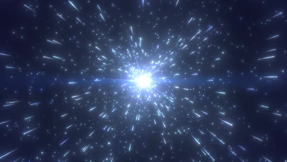 Outer Space Sparkle Stars Travel at Supernova Explosion Light Speed alt