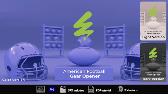American Football Gear Opener Openers template preview