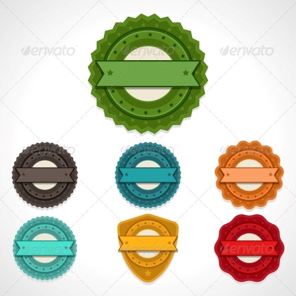 Set of Vector Labels, Badges and Ribbons. - Retail Commercial / Shopping