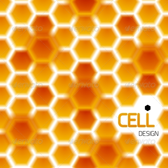 Abstract Geometrical Honey Cells Modern Template - Backgrounds Decorative