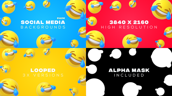 Laughing Emojis Frame Backdrops Pack