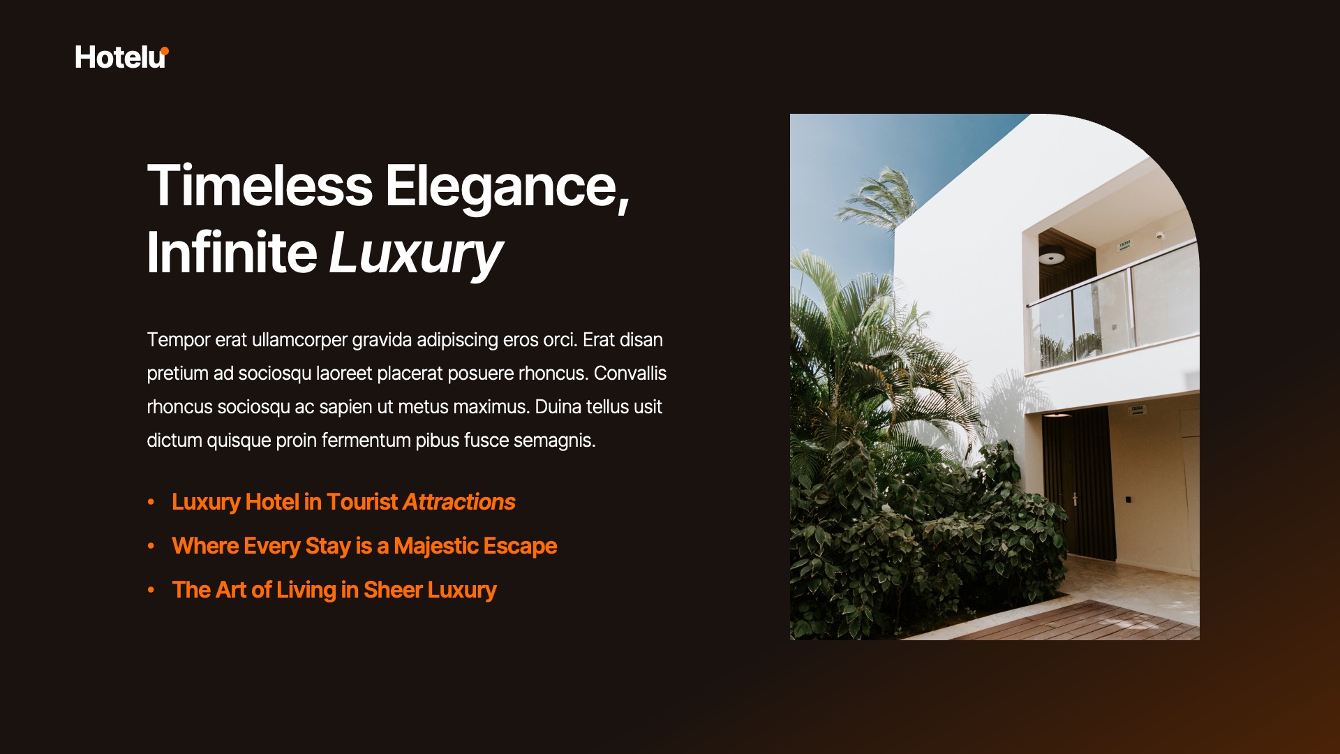 Hotelu - Luxury Hotel PowerPoint Template, Presentation Templates ...