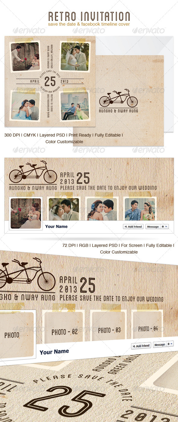 Retro Invitation - Weddings Cards & Invites