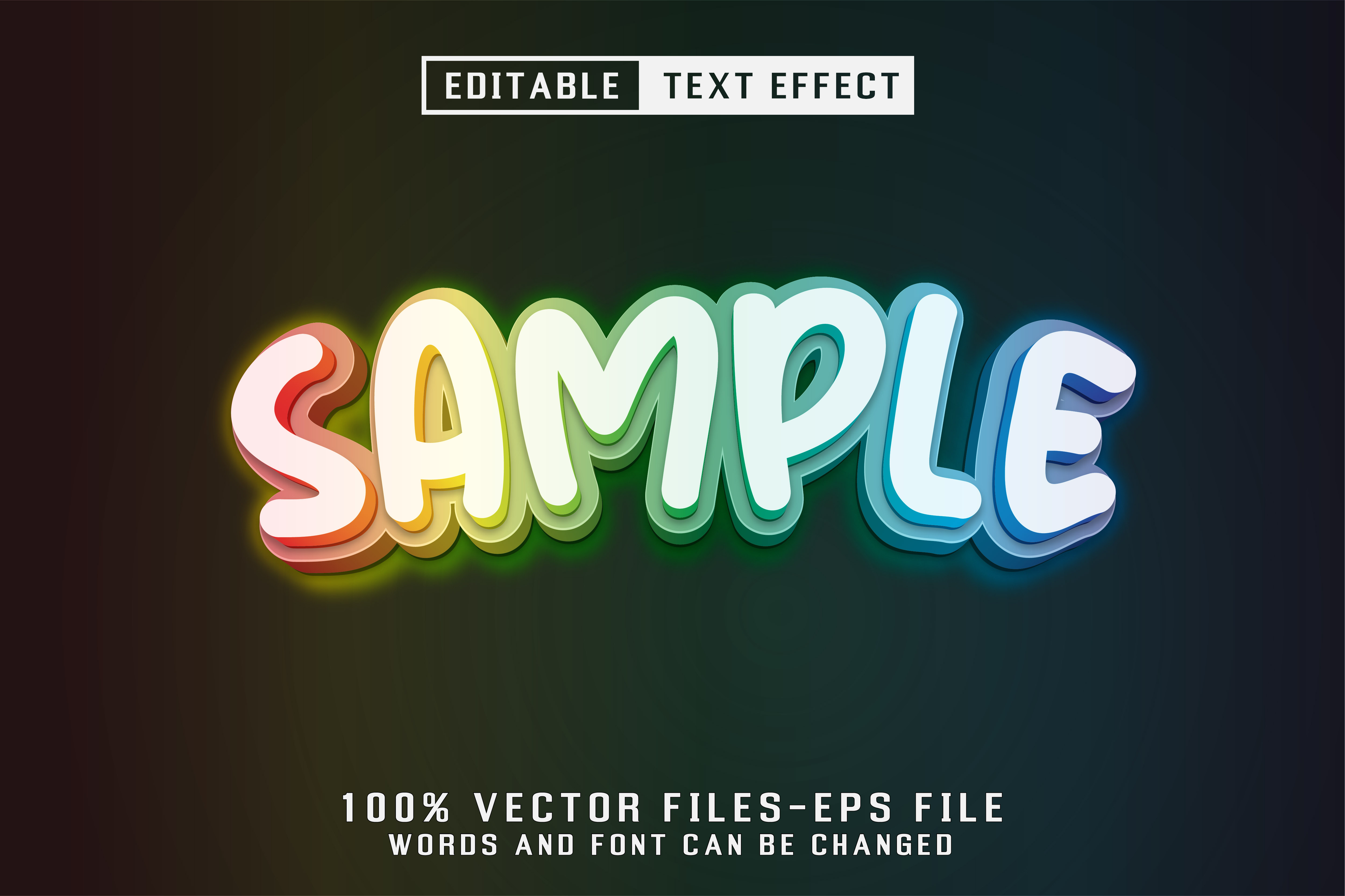 Rainbow Editable Text Effect, Add-ons | GraphicRiver