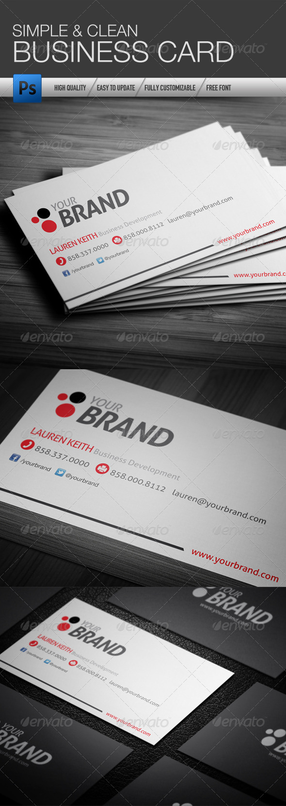 Simple and Clean Business Card - Corporate Business Cards